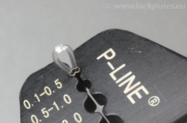 Doppelquetschhülsenzange 10 Zoll DELUXE HAND CRIMPER von P-LINE für das präzise Pressen von Quetschhülsen für Vorfächer ab 0,70 mm (perfekt für Fluorocarbonvorfächer mit unseren Mini-Double-Sleeves)